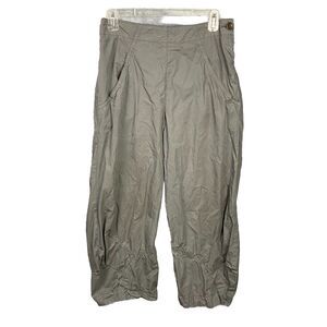 Oska Wide Leg Parachute Baggy Barrel Balloon Pants Gray Cotton Womens Size 1